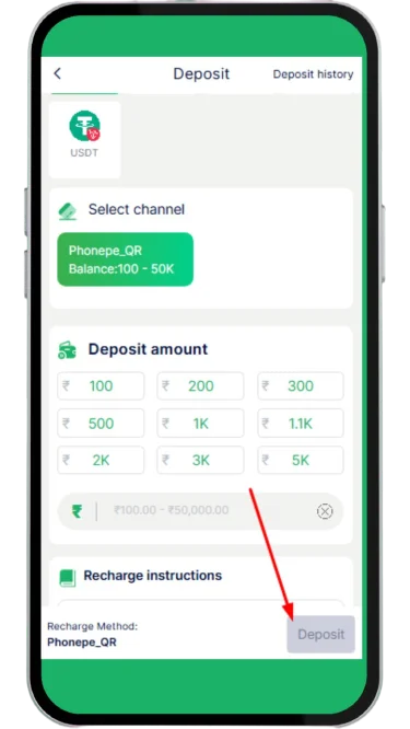 click deposit btn